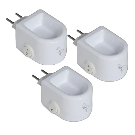 Kit of 3 Electric Aroma Diffusers Bivolt Polymer 15ml