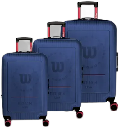 Wilson 3-Piece Luggage Set 360 Built-in Lock PMG ANAC Blue