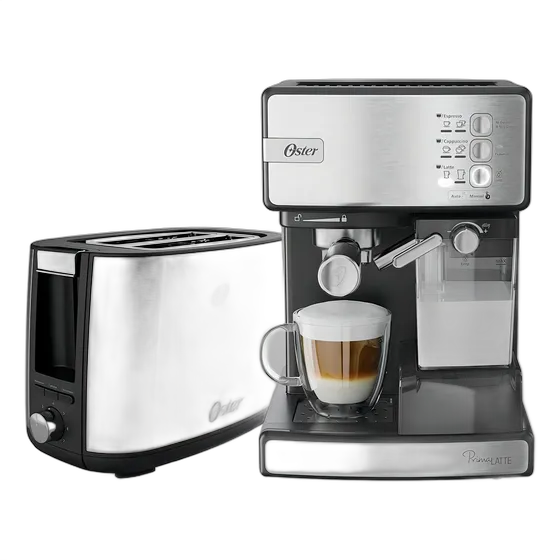Oster Nova Primalatte Espresso Coffee Maker + Toaster Kit