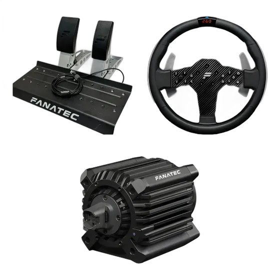 Kit Fanatec Base ClubSport DD+ 18nm QR2 + Wheel CSL P1 V2 + Pedals CSL USB PC Ready to Ship