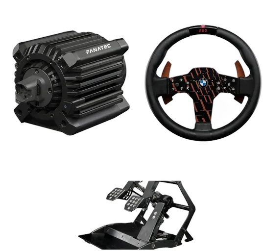 Kit Fanatec Base ClubSport DD+ 18nm QR2 + Wheel CSL BMW + Pedals V3 Inverted PC Ready to Ship