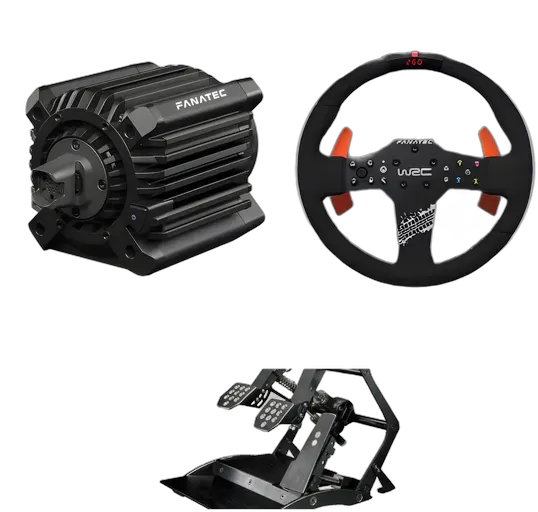 Kit Fanatec Base ClubSport DD+ 18nm QR2 + Wheel CSL Elite WRC + Pedals V3 Inverted Xbox and PC Ready to Ship