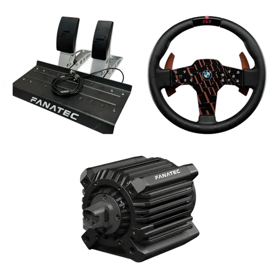 Kit Fanatec Base ClubSport DD+ 18nm QR2 + Wheel CSL BMW + Pedals CSL USB PC Ready to Ship