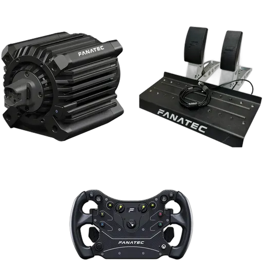Kit Fanatec Base ClubSport DD+ 18nm QR2 + Wheel GT3 V2 + Pedals CSL Pedals USB for Xbox and PC Ready to Ship