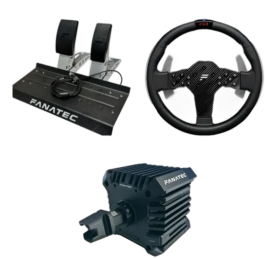 Kit Fanatec Gran Turismo DD Pro 5nm QR2 + Wheel CSL P1 V2 + Pedals CSL USB PC and PS Ready to Ship