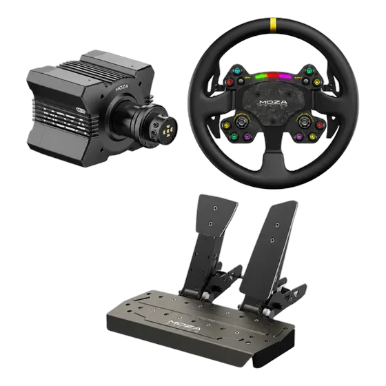 Moza R9 Direct Drive Kit 9Nm Base + RS V2 Steering Wheel + SR-P Pedals
