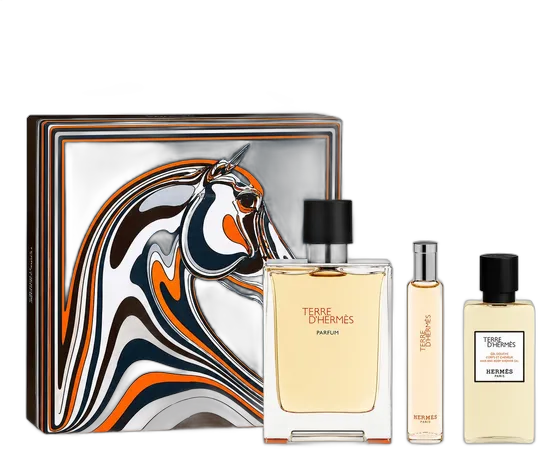 Hermรจs Terre d'Hermรจs Parfum for Men Gift Set 75ml, 3-Piece Set