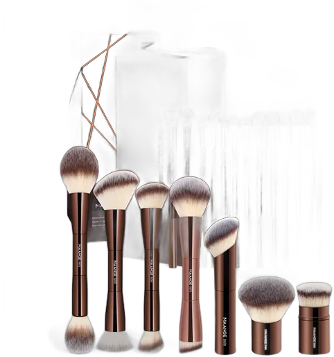Professional Makeup Brush Kit 20 Pieces Soft Synthetic Bristles, Brushes for Foundation, Blush, Eyeshadow, Concealer... Brown