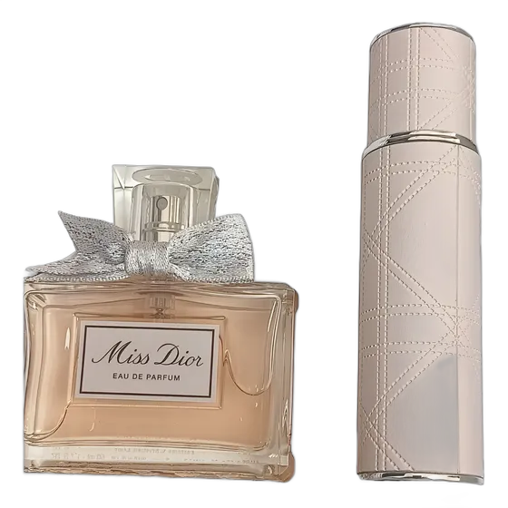 Women's Perfume Gift Set + Travel Spray Version Dior Eau de Parfum Coffret Cologne and Purse-Size Version Miss Dior - Original with Receipt