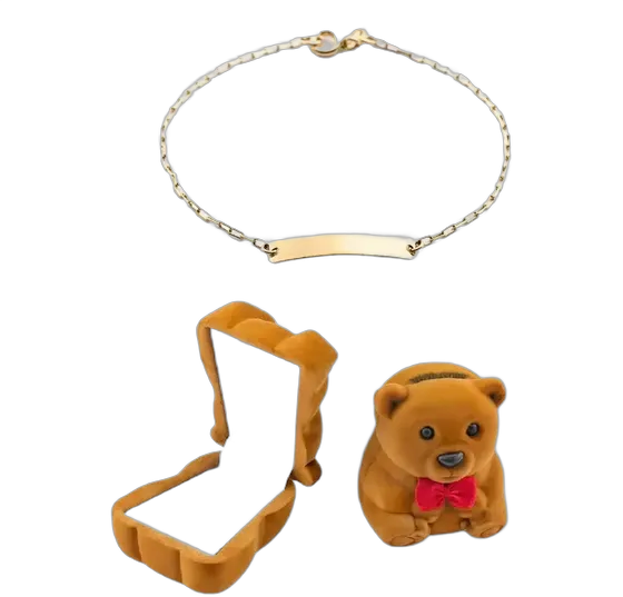 Kids Bracelet Kit in 18k Gold + Bear Gift Box