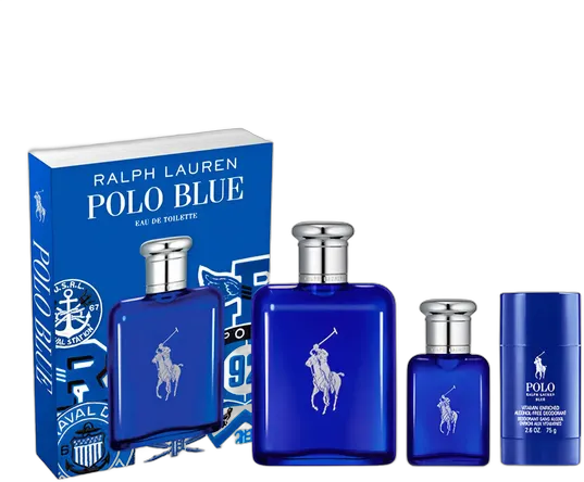 Ralph Lauren Polo Blue Kit - Edt 125ml + 40ml + Deodorant 75g