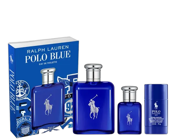 Ralph Lauren Polo Blue Men's Kit - Eau de Toilette 125ml + 40ml + Deodorant