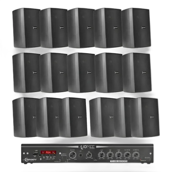 THS 6000 Taramps Ambient Sound Kit + 16 Surface-Mount Speaker Boxes
