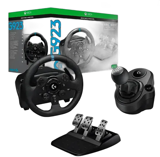 Logitech G923 Xbox & PC Racing Wheel Kit Black with Shifter