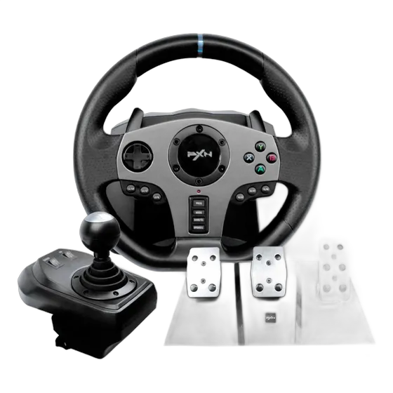 Gaming Wheel Kit with Pedals and Shifter for Racing Simulator
