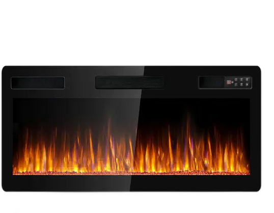 Bossin 36" Ultra-Thin Built-In Electric Fireplace 120V