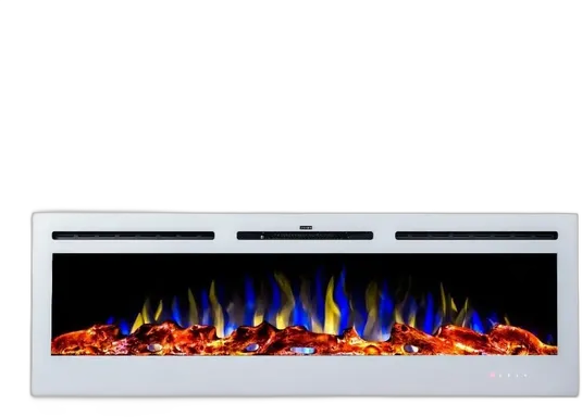 Built-in Wall Electric Fireplace 50" 3D White