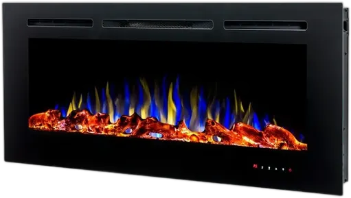 Wall Built-in Electric Fireplace 55" 3D Inmetro Certified