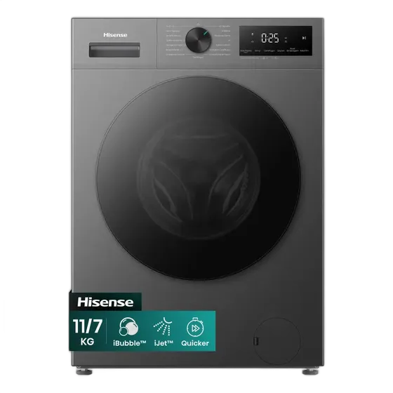 Hisense 1i Washer-Dryer Titanium 11kg/7kg Inverter 15 Programs 110V WD1I1141BT1 127V