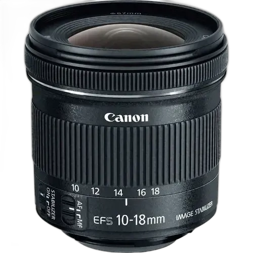 Canon EF-S 10-18mm F/4.5-5.6 IS STM Lens, Black