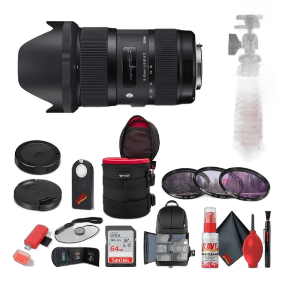 Sigma 18-35mm F/1.8 DC HSM Art Lens for Nikon F with Kit