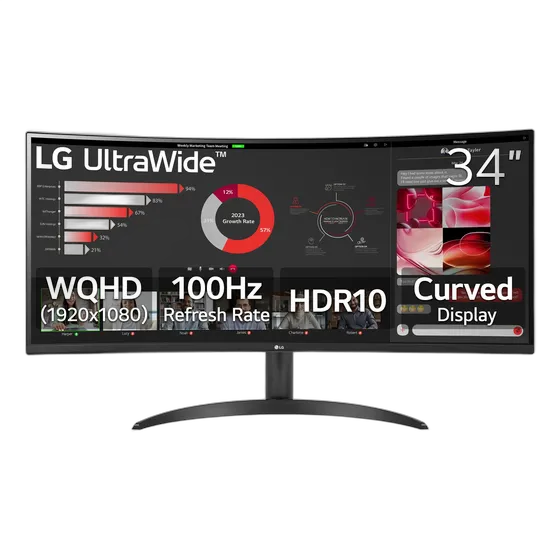 LG Curved Ultrawide 34" WQHD 100Hz HDR 10 Black