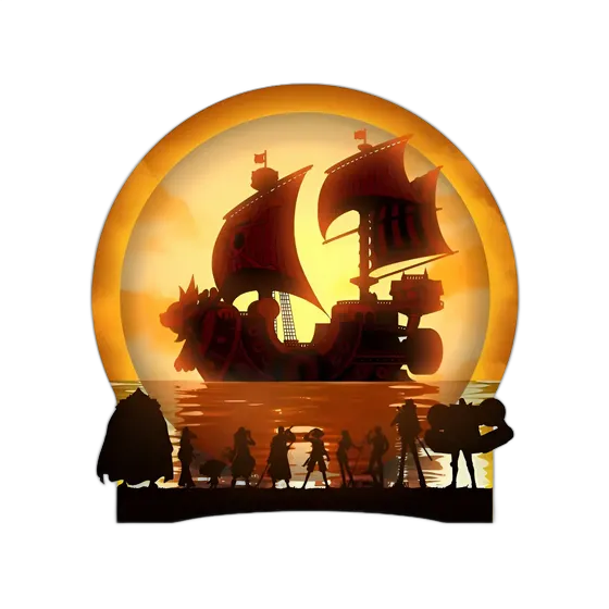 Circular Led Table Lamp Sunset One Piece