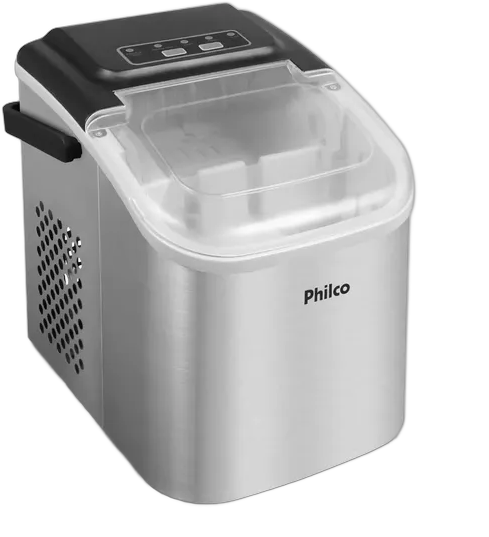 Philco Ice Maker 12kg Stainless Steel PMG12B 127V Black