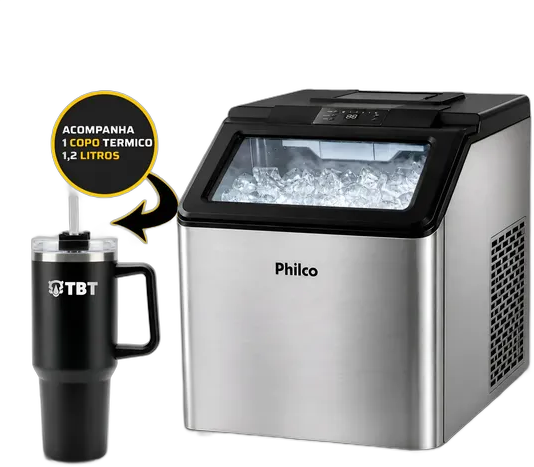 Philco Turbo Ice Machine 35kg per Day 220V + Free Gift