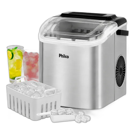 Philco Turbo Ice Ice Maker Machine Stainless Steel 12kg 220V