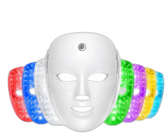 LED Facial Mask Phototherapy 7 Colors Rechargeable Wireless