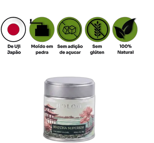 Matcha Green Tea Powder Premium Holom From Uji Japan Tin 30g