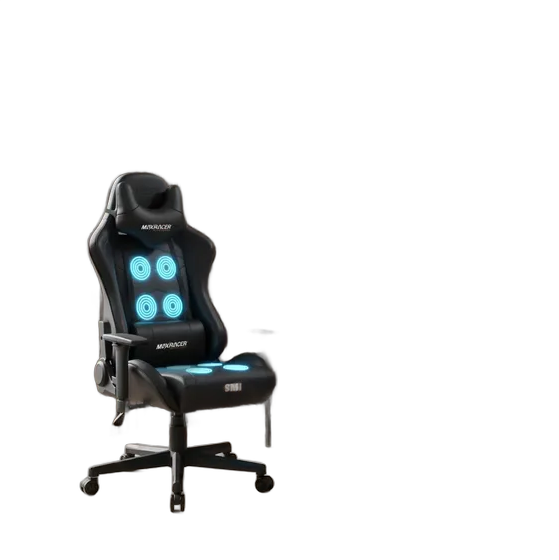 Max Racer Tactical Gaming Chair Massaging Ergonomic Reclining Leather Color Black Upholstery Material Synthetic Leather