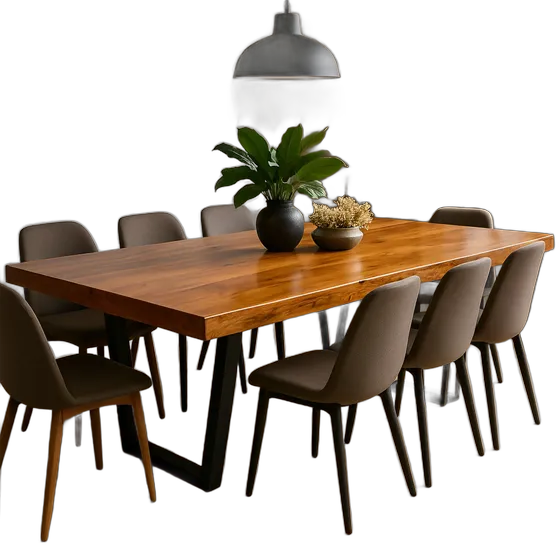 Dining Table for Kitchen or Living Room, Seats 8, Reclaimed Wood