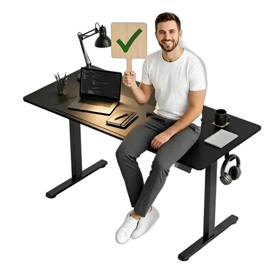 Electric Height-Adjustable Lifting Desk with Adjustable Legs