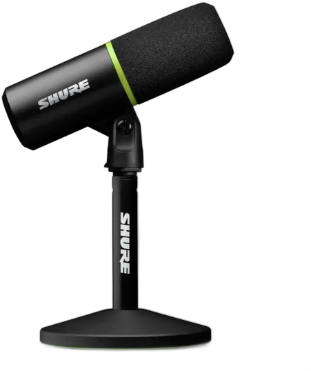 Shure MV6 USB Gaming Microphone for Streaming with Voice Isolation, Real-Time Denoiser, Auto Level, USB-C and 3.5mm Headphone Output for PC and Mac