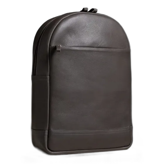 Genuine Leather Backpack Durable Reinforced Unisex Coffee