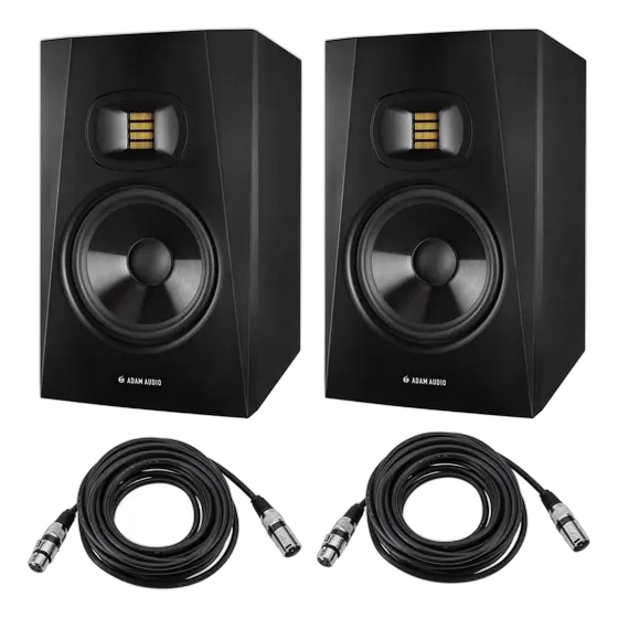 Adam Audio T7V Studio Monitor, 7โ, 70W, Pair, With XLR Cables