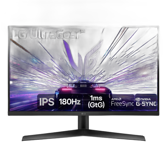 LG Ultragear 27" Gaming Monitor, IPS, 180Hz, 1ms (GTG), Nvidia G-Sync, AMD FreeSync, HDR10, sRGB 99% - 27GS60F-B Black 127/220V
