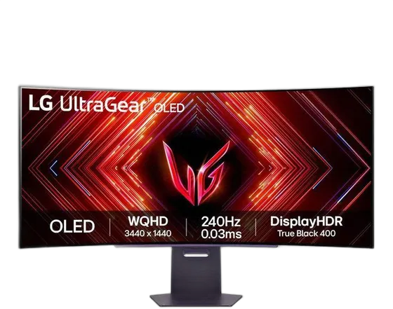 LG UltraGear OLED Curved Gaming Monitor โ 45" OLED Screen, 2K QHD, HDR400 Trueblack, 240Hz, 0.03ms (GtG), NVIDIA G-SYNC