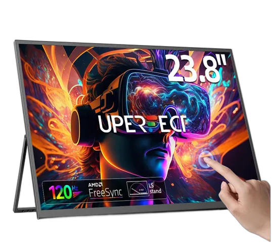 Uperfect 23.8" FHD 120Hz Touchscreen Portable Gaming Monitor, Black, 127/220V