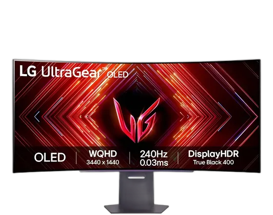 LG UltraGear OLED Curved Gaming Monitor 45, QHD, 45GS95QE-B