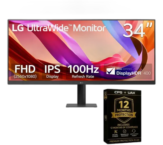 LG 34" Ultrawide IPS WFHD Monitor 100Hz 5ms 400 Nits