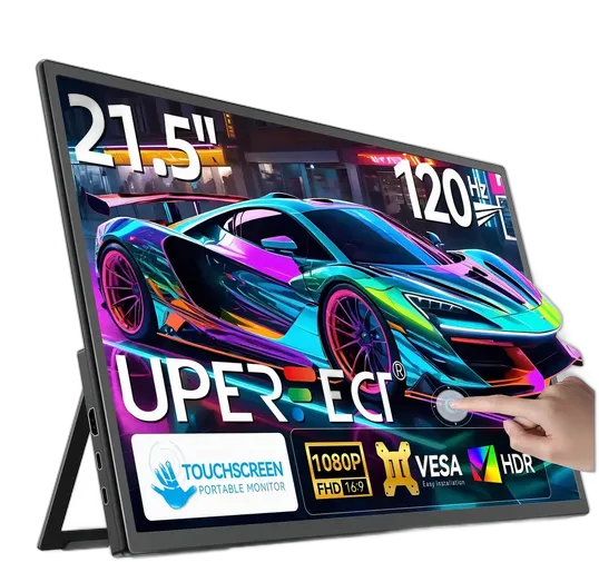 Portable Monitor Uperfect 21.5" Touchscreen Full HD, 120Hz and IPS for Gaming