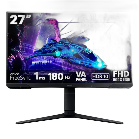 Samsung Odyssey G3 Gaming Monitor, 27" VA 180Hz 1ms FreeSync