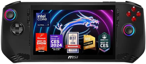 MSI Claw PC Gaming Handheld: Intel Ultra 7-155H, 7" FHD 120Hz