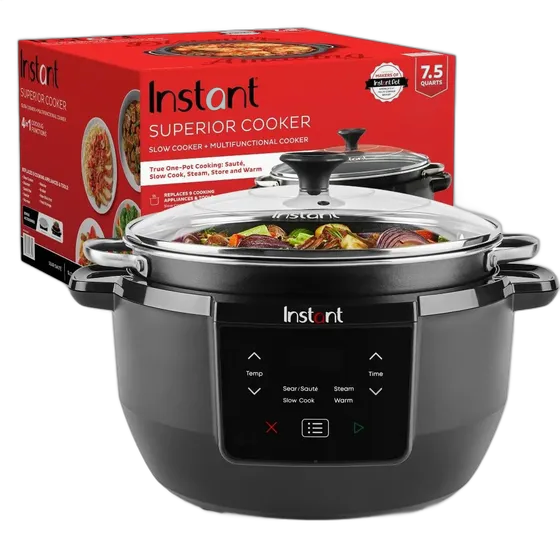 Instant Pot Multicooker 7.5qt With 4 Functions Black 127V
