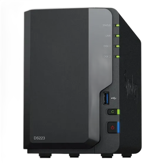 Synology DS223 NAS 2-Bay Diskless Storage