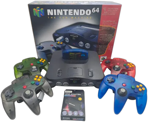 Complete Nintendo 64 + Everdrive SC 32GB In Box (Refurbished)