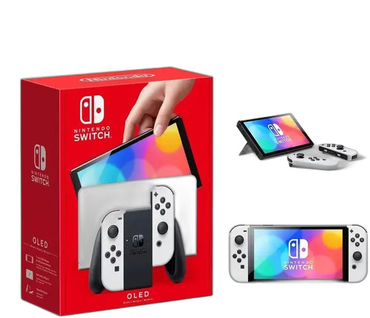 Nintendo Switch OLED White 64GB HDMI with Controllers